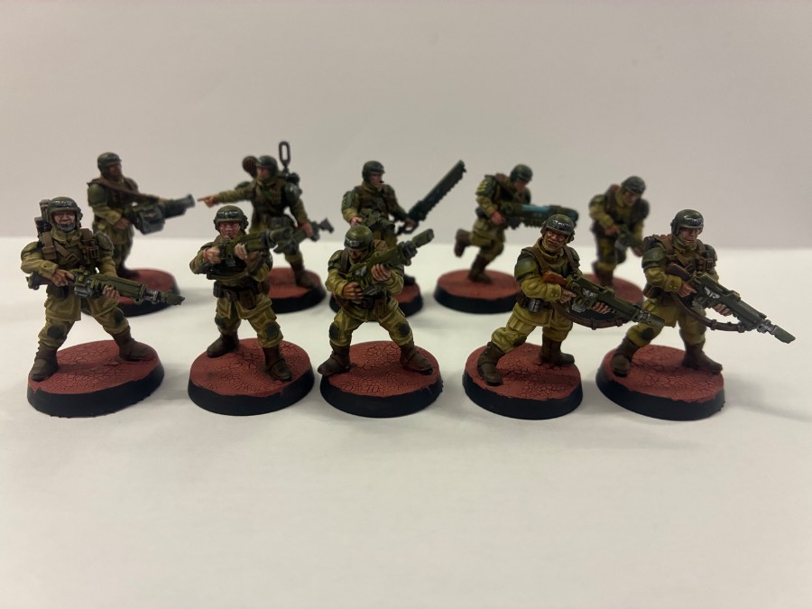 Escuadra de choque de Cadia (proxis 3D): 10 miniaturas montadas y pintadas, foto 1 de 4